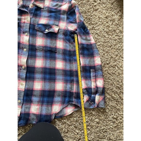 Gap + Pendleton Flannel Shirt, Blue And Pink Flannel, SUPER SOFT, Women’s Size M - Picture 6 of 8
